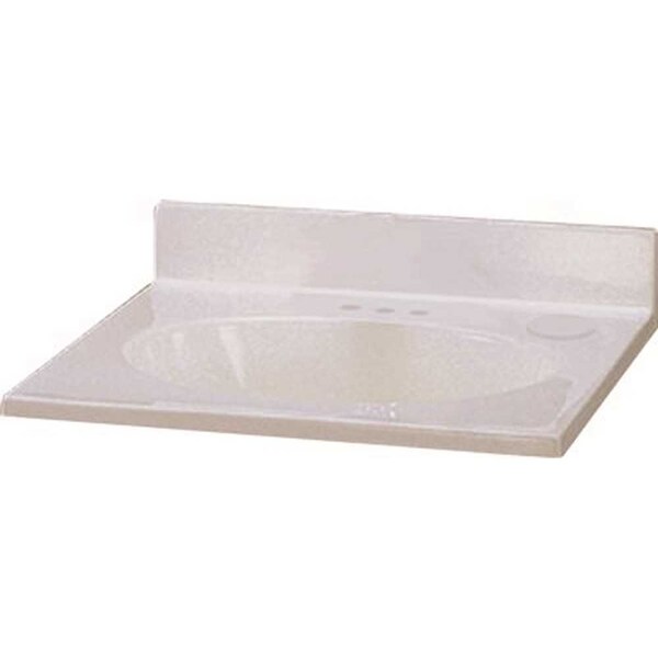 Premier 31 in. x 22 in. Custom Vanity Top Sink in White Swirl 112002 Zoro